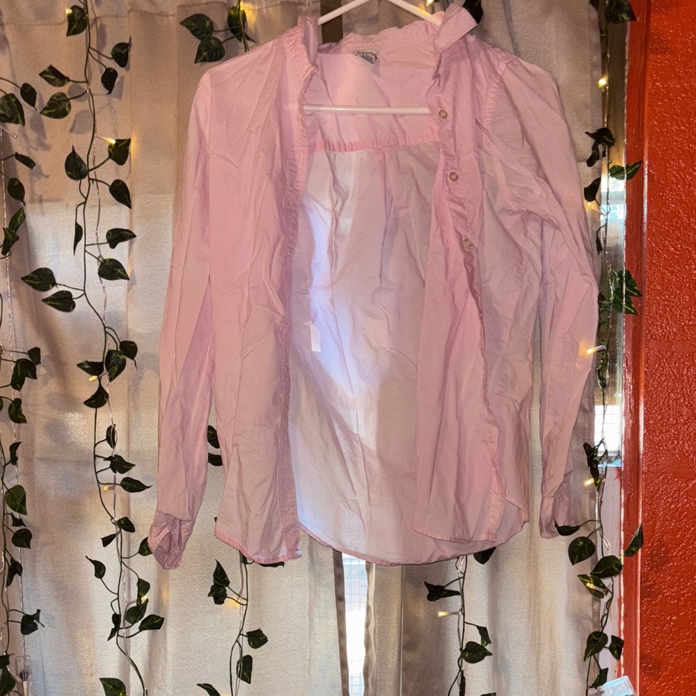 Forever 21 Light Pink Button-Down Shirt